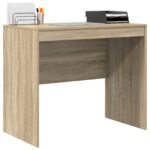 vidaXL Písací stôl Sonoma dub Drevotriesková doska 90 x 50 x 76 cm – Obrázok 3
