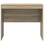 vidaXL Písací stôl Sonoma dub Drevotriesková doska 90 x 50 x 76 cm – Obrázok 4