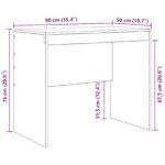 vidaXL Počítačový stôl Dymený dub Technické drevo 90 x 50 x 76 cm – Obrázok 8