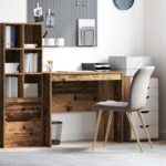 vidaXL Písací stôl - Staré drevo Staré drevo Drevotriesková doska