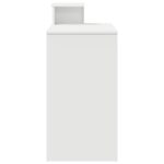 vidaXL Moderný biely počítačový stôl Biela Drevotrieska Štandard – Obrázok 6