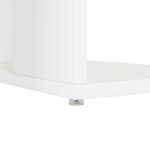 vidaXL Biely počítačový stôl Biela Drevotriesková doska Stredný – Obrázok 8