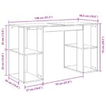 vidaXL Šedý počítačový stôl Betónovo šedý – Obrázok 9