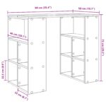 vidaXL Rohový stôl Sonoma dub MDF Stredný Rohový stôl zo Sonoma duba – Obrázok 8