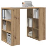 vidaXL Rohový stôl Dub Artisan Kompozitné drevo Stredný Elegantný – Obrázok 3