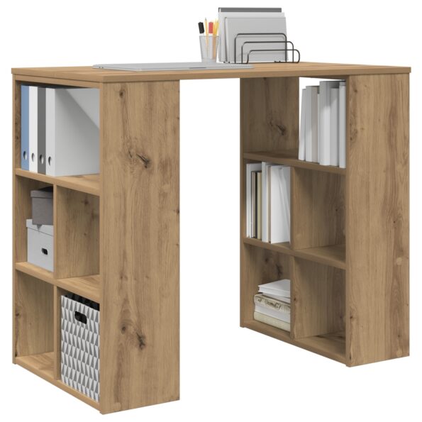 869513_3.jpg vidaXL Rohový stôl Dub Artisan Kompozitné drevo Stredný Elegantný – Obrázok 3