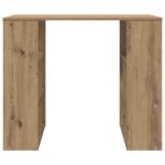 vidaXL Rohový stôl Dub Artisan Kompozitné drevo Stredný Elegantný – Obrázok 4