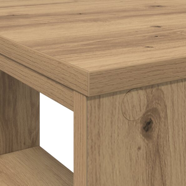 869513_7.jpg vidaXL Rohový stôl Dub Artisan Kompozitné drevo Stredný Elegantný – Obrázok 7