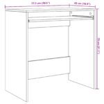 vidaXL Písací stôl Staré drevo Kompozitné drevo Štandardný – Obrázok 10