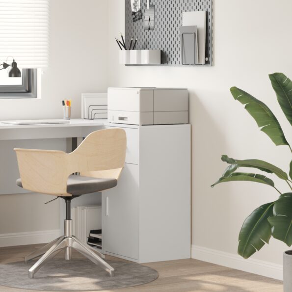 vidaXL biela úložná skrinka Biela MDF Kompaktný Úložný priestor – Obrázok 1