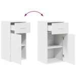 vidaXL biela úložná skrinka Biela MDF Kompaktný Úložný priestor – Obrázok 11