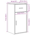 vidaXL biela úložná skrinka Biela MDF Kompaktný Úložný priestor – Obrázok 12