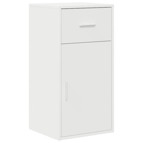 vidaXL biela úložná skrinka Biela MDF Kompaktný Úložný priestor – Obrázok 2