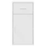 vidaXL biela úložná skrinka Biela MDF Kompaktný Úložný priestor – Obrázok 5