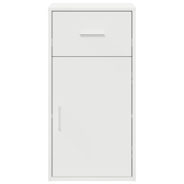vidaXL biela úložná skrinka Biela MDF Kompaktný Úložný priestor – Obrázok 5
