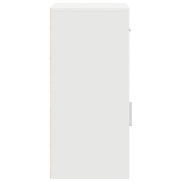 vidaXL biela úložná skrinka Biela MDF Kompaktný Úložný priestor – Obrázok 6