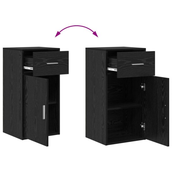 vidaXL čierna dubová skrinka na úložisko čierny dub – Obrázok 11