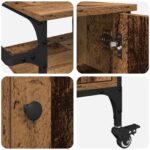 vidaXL Kuchynský vozík Staré drevo 87,5x38,5x84,5 cm – Obrázok 10