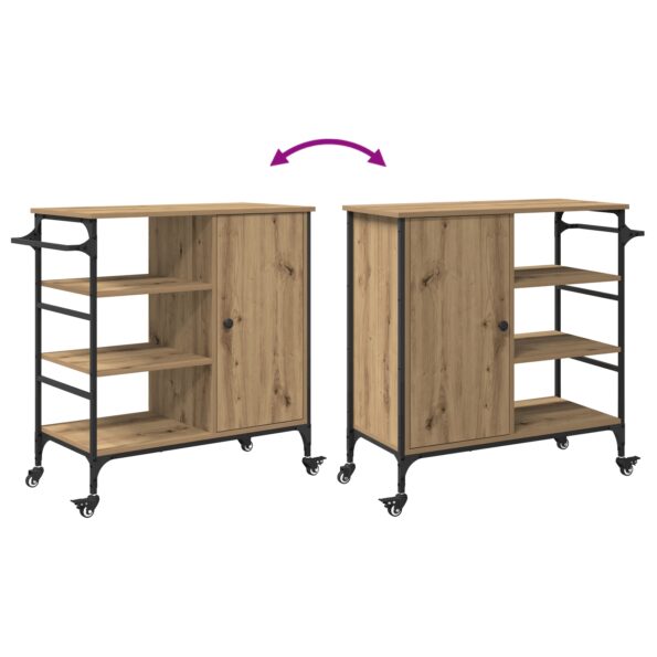 vidaXL Kuchynský vozík Umelecký dub 87.5x38.5x84.5 cm Kompozitné drevo – Obrázok 11