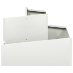 vidaXL Plastový kvetináč Biela Plast Stredný Dekoratívne vložky – Obrázok 5