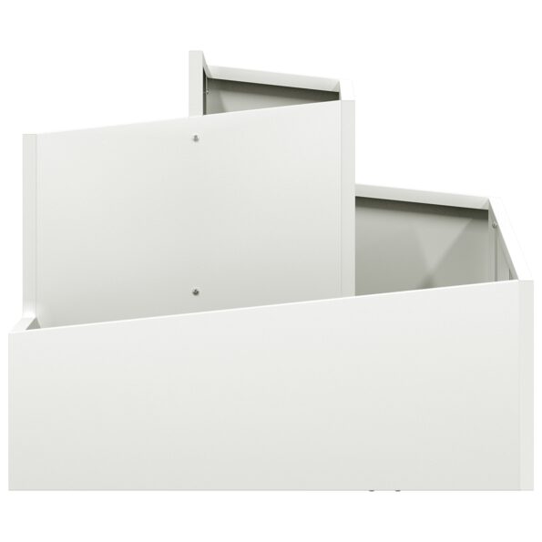 vidaXL Plastový kvetináč Biela Plast Stredný Dekoratívne vložky – Obrázok 5