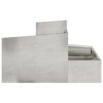 vidaXL Kvetináč 80x80x50 cm z nehrdzavejúcej ocele – Obrázok 6