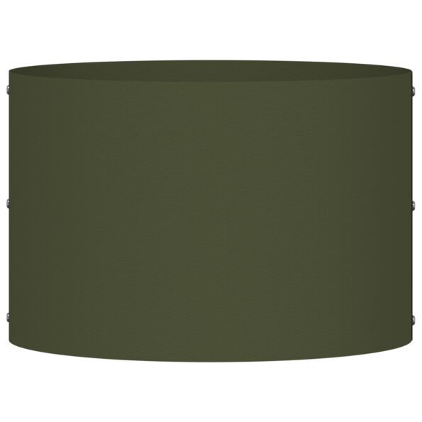 vidaXL Olivový kovový kvetináč Olivová farba Kov Stredný Kvetináče – Obrázok 5