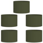 vidaXL Olivovo zelené kvetináče Sada 5 Olivovo zelená Plast Stredná – Obrázok 2