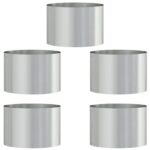 vidaXL Sivá kovová sada kvetináčov Pozinkovaný Pozinkovaný kov Stredný – Obrázok 2