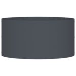 vidaXL Antracitový kovový kvetináč Antracit Kov 40 cm priemer Odolný – Obrázok 5