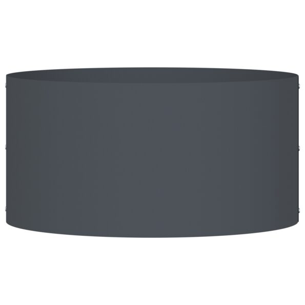 vidaXL Antracitový kovový kvetináč Antracit Kov 40 cm priemer Odolný – Obrázok 5