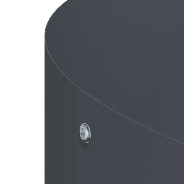 vidaXL Antracitový kovový kvetináč Antracit Kov 40 cm priemer Odolný – Obrázok 6