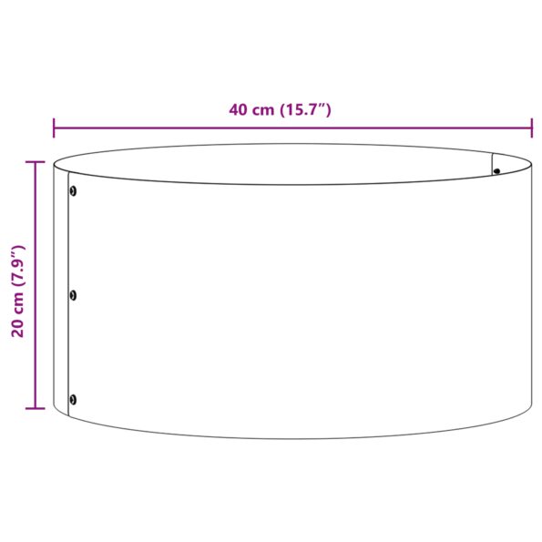 vidaXL Antracitový kovový kvetináč Antracit Kov 40 cm priemer Odolný – Obrázok 7