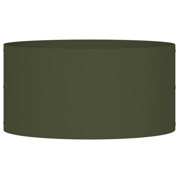 vidaXL Olivový zelený kvetináč Olivová zelená Kov Stredný Odolný – Obrázok 5