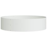 vidaXL Biela kvetináčová sada Biela Kov Veľká Kvetináč Valcová – Obrázok 5