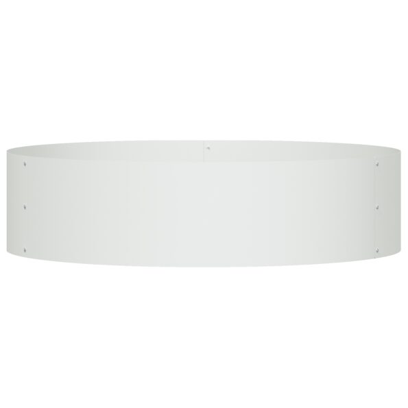 vidaXL Biela kvetináčová sada Biela Kov Veľká Kvetináč Valcová – Obrázok 6