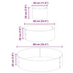 vidaXL kovový kvetináč Oceľ/čierna Oceľ Veľký Modulárny – Obrázok 10