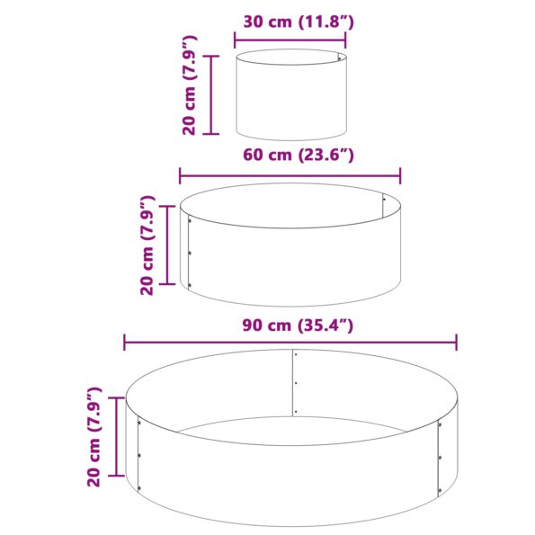 vidaXL kovový kvetináč Oceľ/čierna Oceľ Veľký Modulárny – Obrázok 10