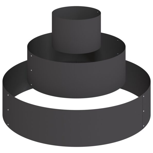 vidaXL kovový kvetináč Oceľ/čierna Oceľ Veľký Modulárny – Obrázok 2