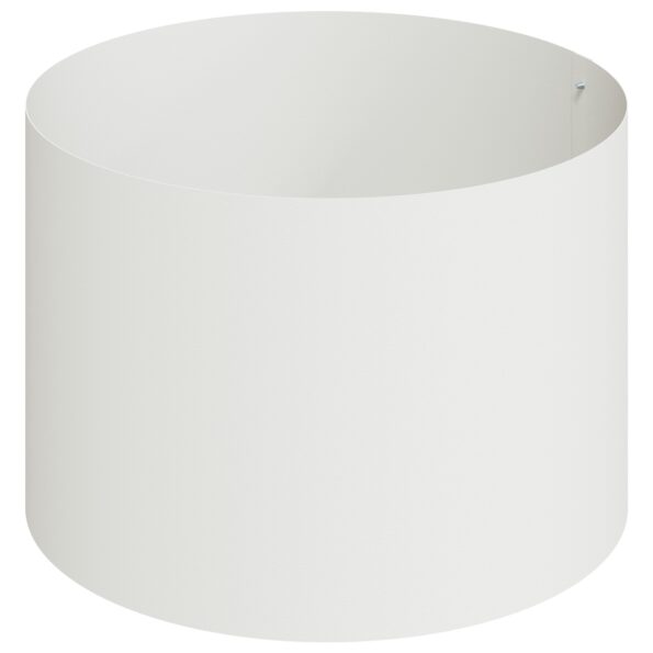 873649_7.jpg vidaXL Kovový kvetináč Oceľ/biela Práškovaná oceľ Veľký Kvetináče – Obrázok 7