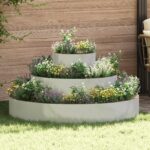 vidaXL kovový kvetináč pozinkovaná oceľ Ø 120 cm odolný veľký kvetináč