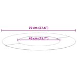 vidaXL Kovový kvetinový krúžok Čierny Kov 70 cm priemer – Obrázok 8