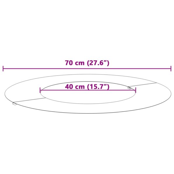 vidaXL Kovový kvetinový krúžok Čierny Kov 70 cm priemer – Obrázok 8