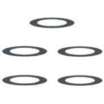 vidaXL Antracitový kvetináč Antracitová Kov Veľký Kvetináč Okrúhly – Obrázok 2