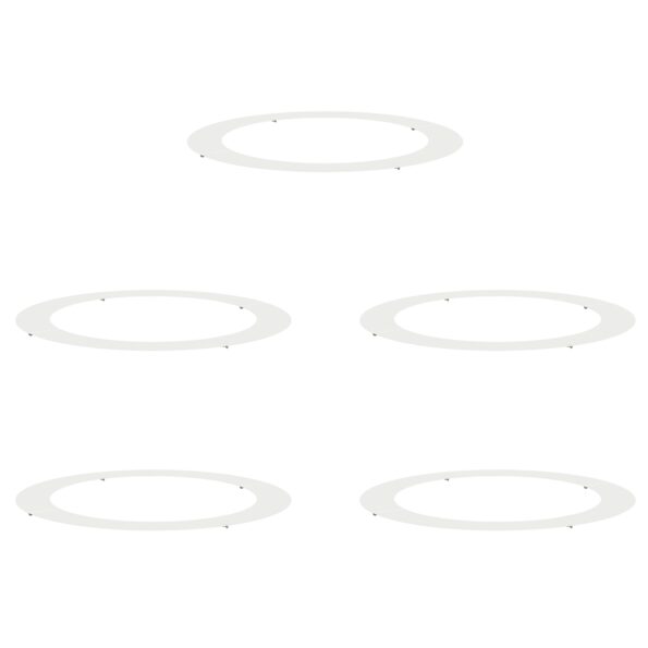 vidaXL Biele Kvetináče Biela Plast Veľký Biely Kvetináč Okrúhly – Obrázok 2