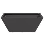 vidaXL Kovový kvetináč Čierny Kov 40 x 40 x 15 cm Trvácny – Obrázok 6