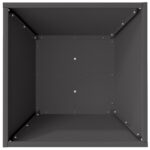 vidaXL Kovový kvetináč Čierny Kov 40 x 40 x 15 cm Trvácny – Obrázok 8