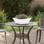 vidaXL Plastová súprava kvetináčov Biela Plast 40 x 40 x 15 cm