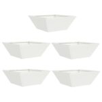 vidaXL Plastová súprava kvetináčov Biela Plast 40 x 40 x 15 cm – Obrázok 2