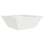 vidaXL Plastová súprava kvetináčov Biela Plast 40 x 40 x 15 cm – Obrázok 5